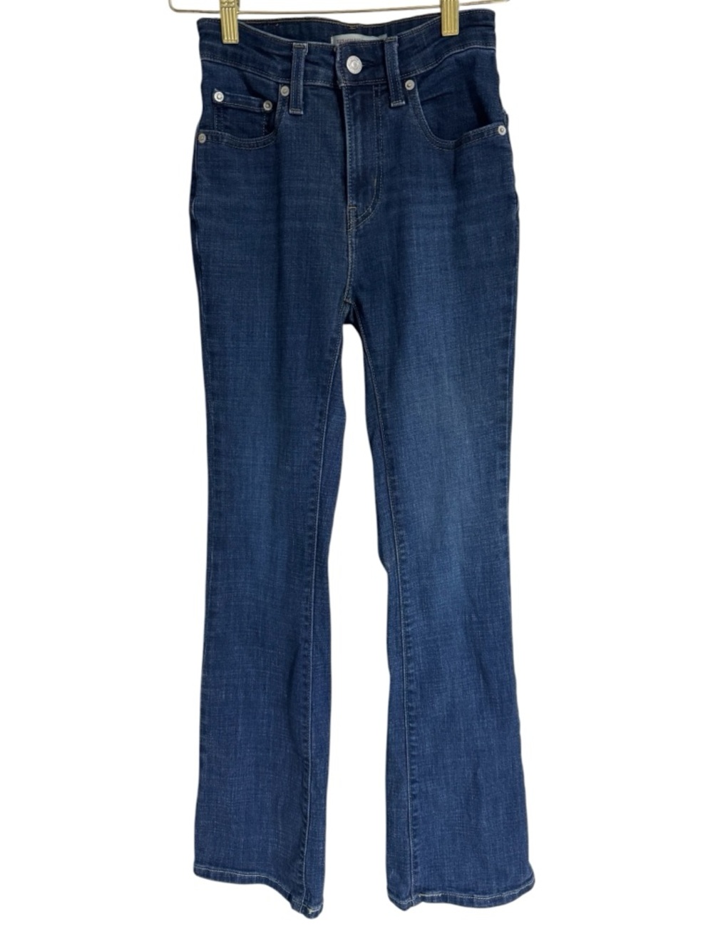 Levi’s Strauss 725 high-rise bootcut riveted dark wash women’s sz 24” inseam 28”